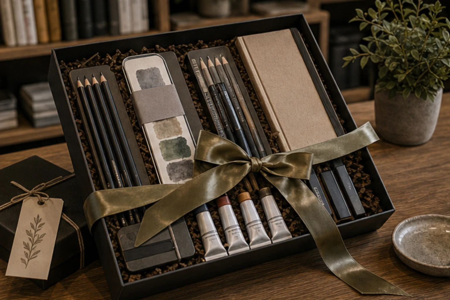 gift art kit with selected materials ribbon cards and creative starter bundles